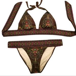 Victoria’s Secret medium brown floral bikini
